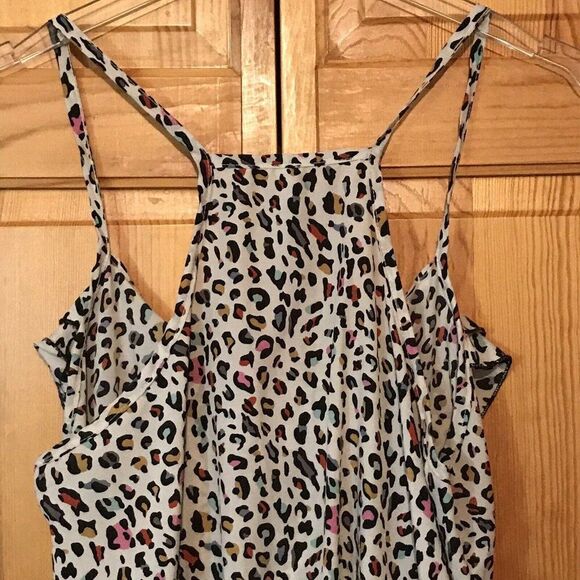 Confetti Print Spaghetti Strap Summer Blouse - Picture 6 of 7